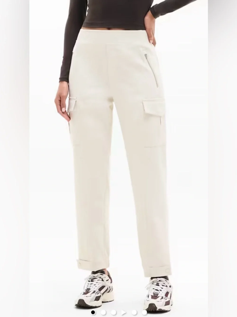 Athleta Endless High Rise Cargo Pants Womens 6 Tall Tan NWOT - Picture 4 of 11